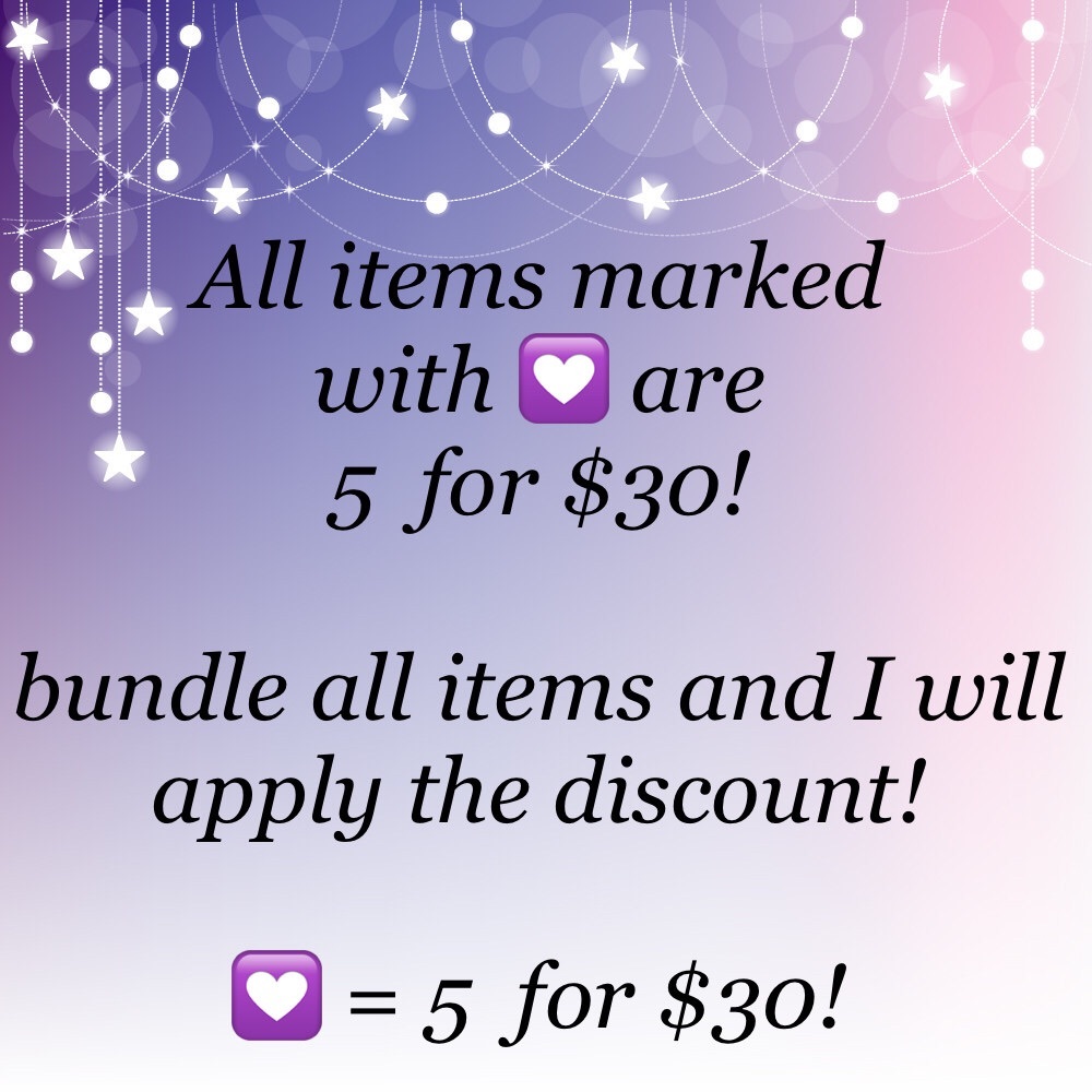 Same/Next Day Shipper!!  💟 = 5 for $30!